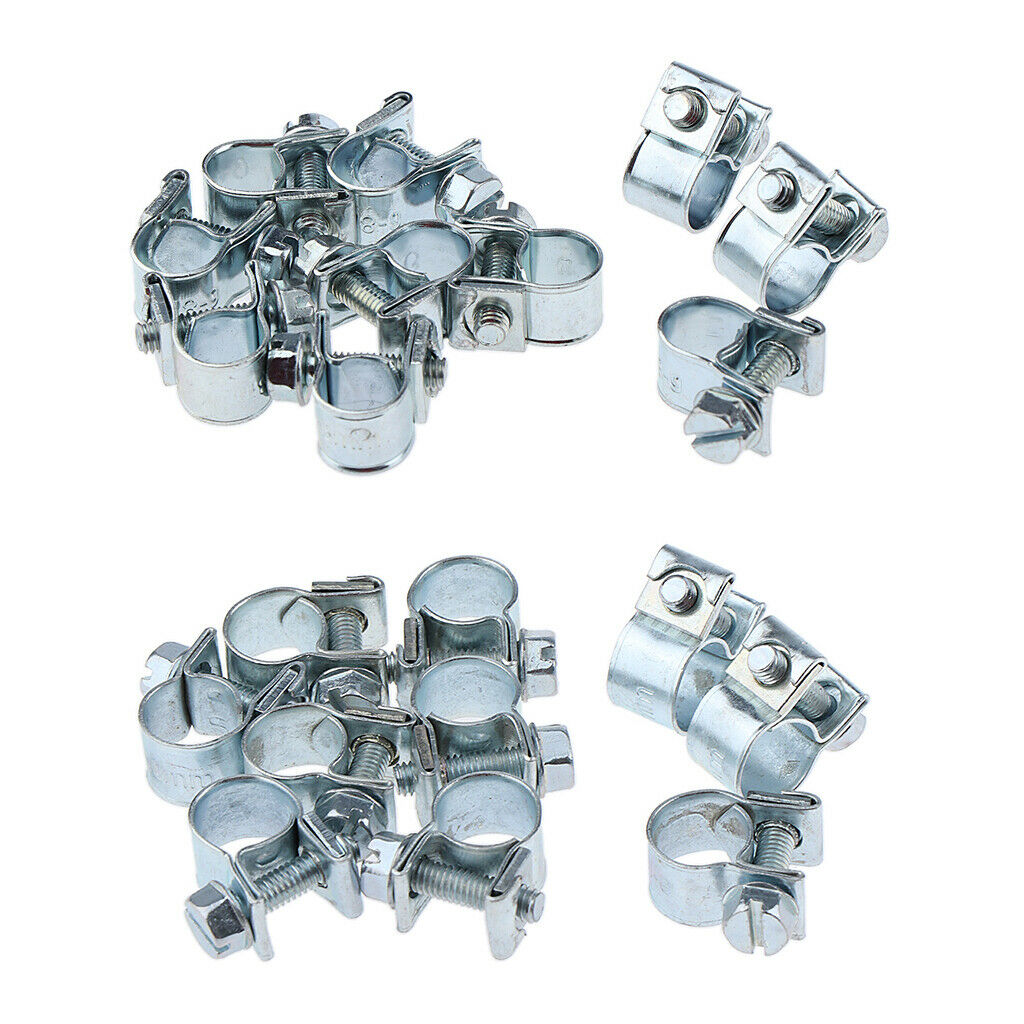 20pcs  Hose Clamps Fuel Line Pipe Clip 6-8mm / 8-10mm