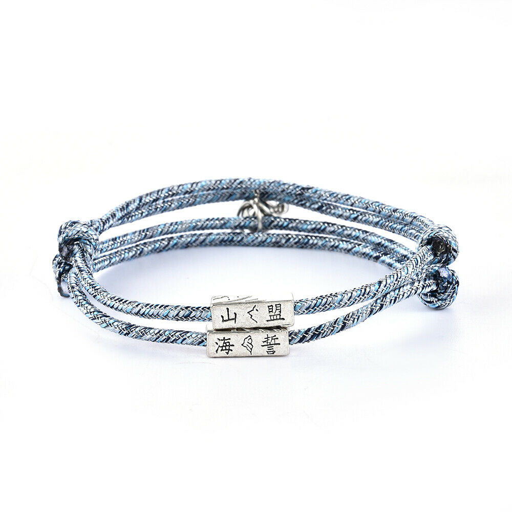 2Pcs Lover Friendship Rope Braided Distance Couple Magnetic Bracelet Set Jewelry