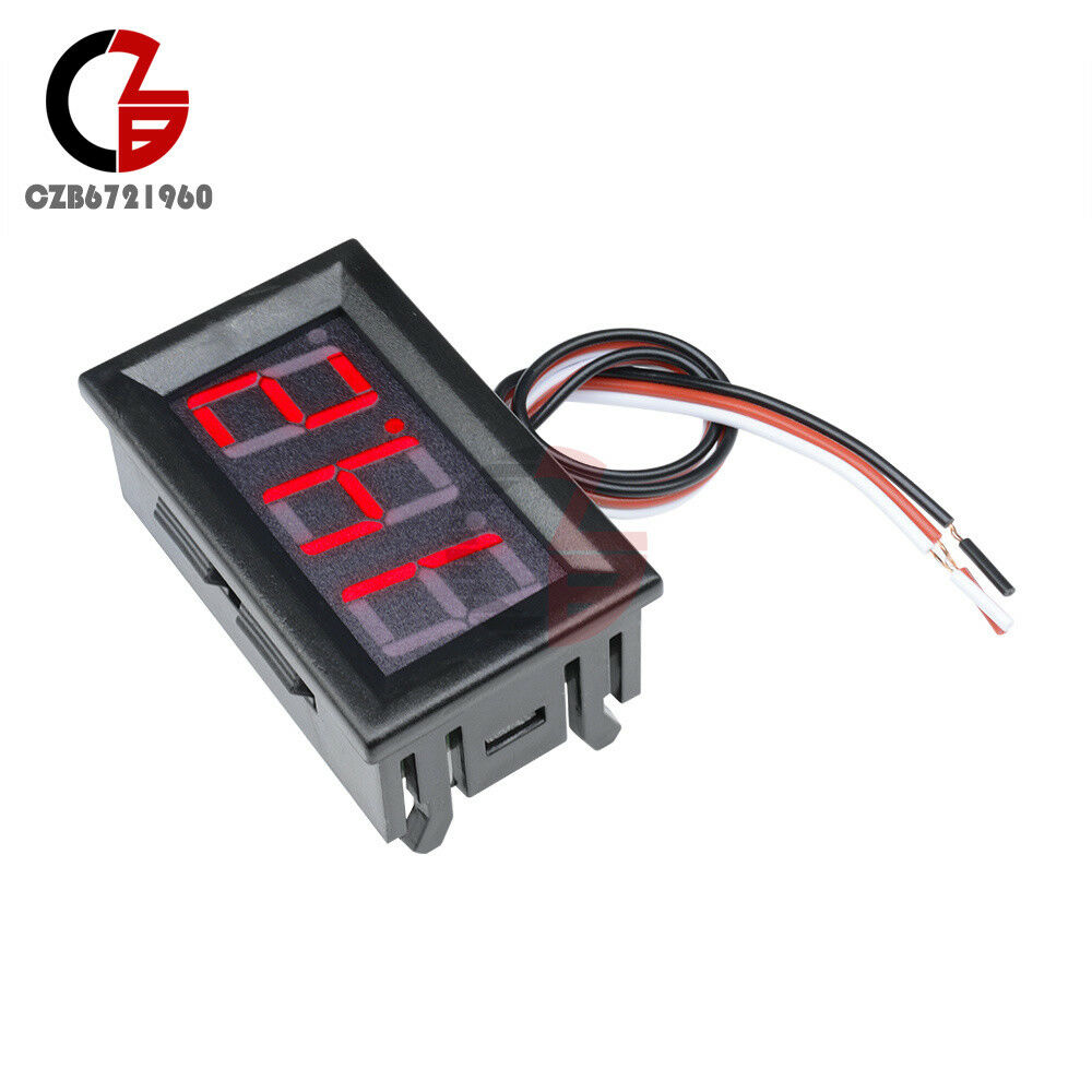 Red 3 Wire 0.56" DC 4.5-30V LED 3 Bit Digital Voltmeter Panel Accurate Meter