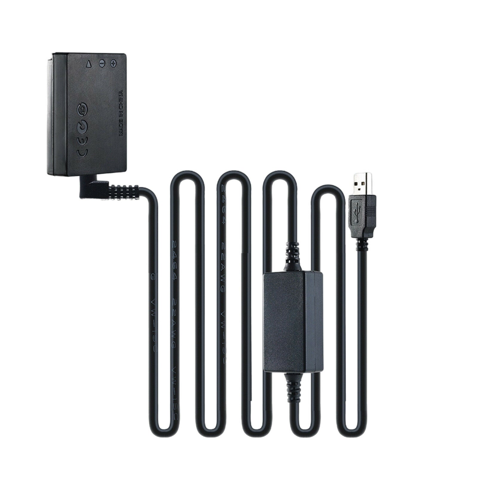 E12 Dummy Battery DC Coupler USB Power Adapter Kit for M2 M10 M50 Cameras