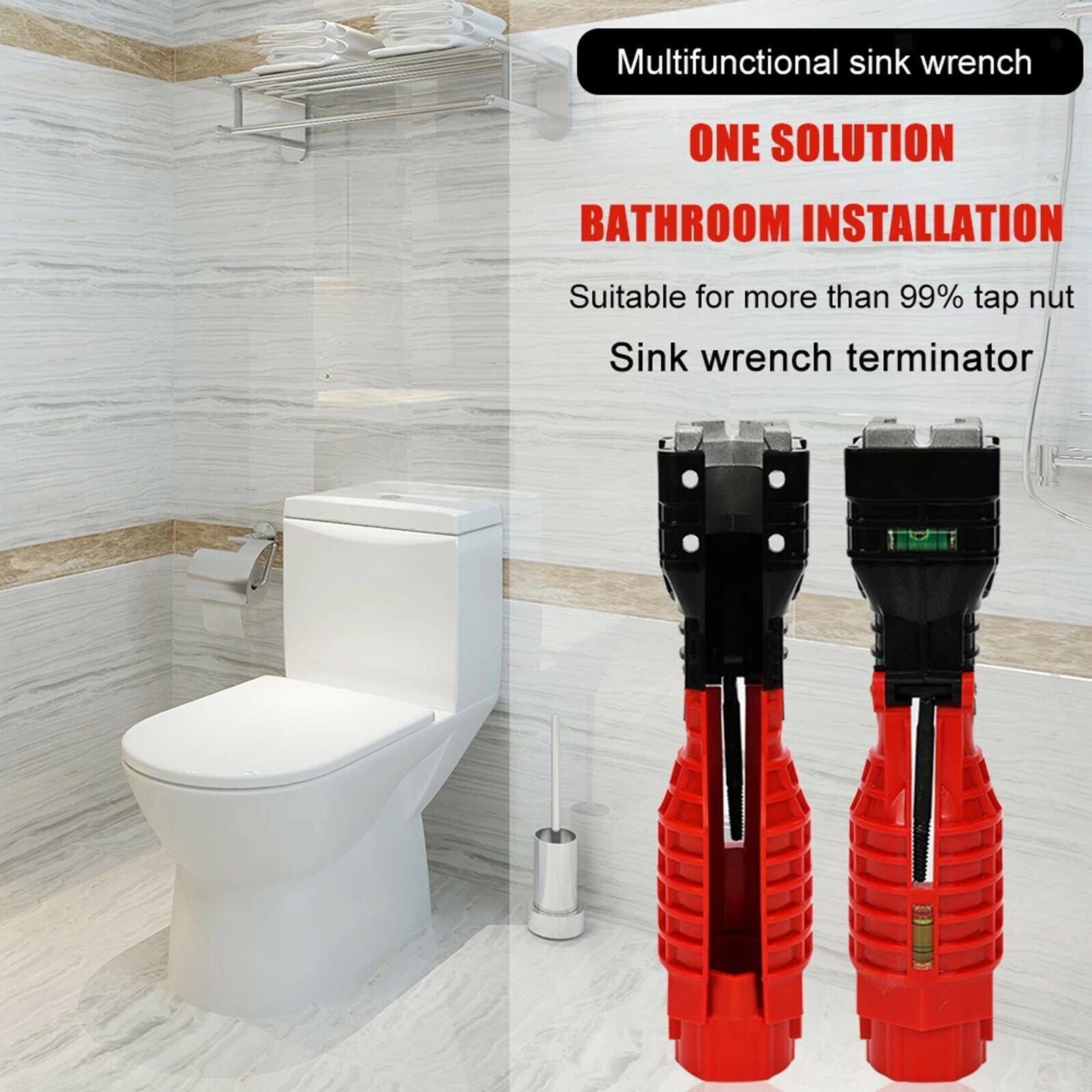 Foldable Flume Wrench Installer for Water Heaters,Faucets,Sinks Bathroom Kitchen