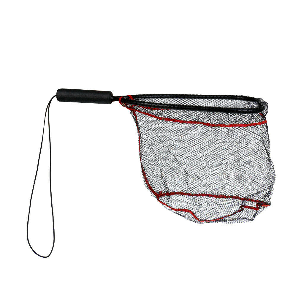Small Fly Fishing Landing Nets Carp Trout Soft Landing Net w/ Safety Ropes