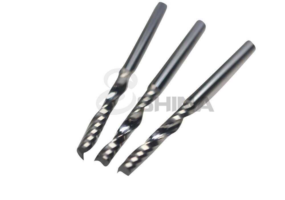 5x 4mm CNC Milling Cutter One Flute Tungsten Spiral CNC Router Bits 4*42mm