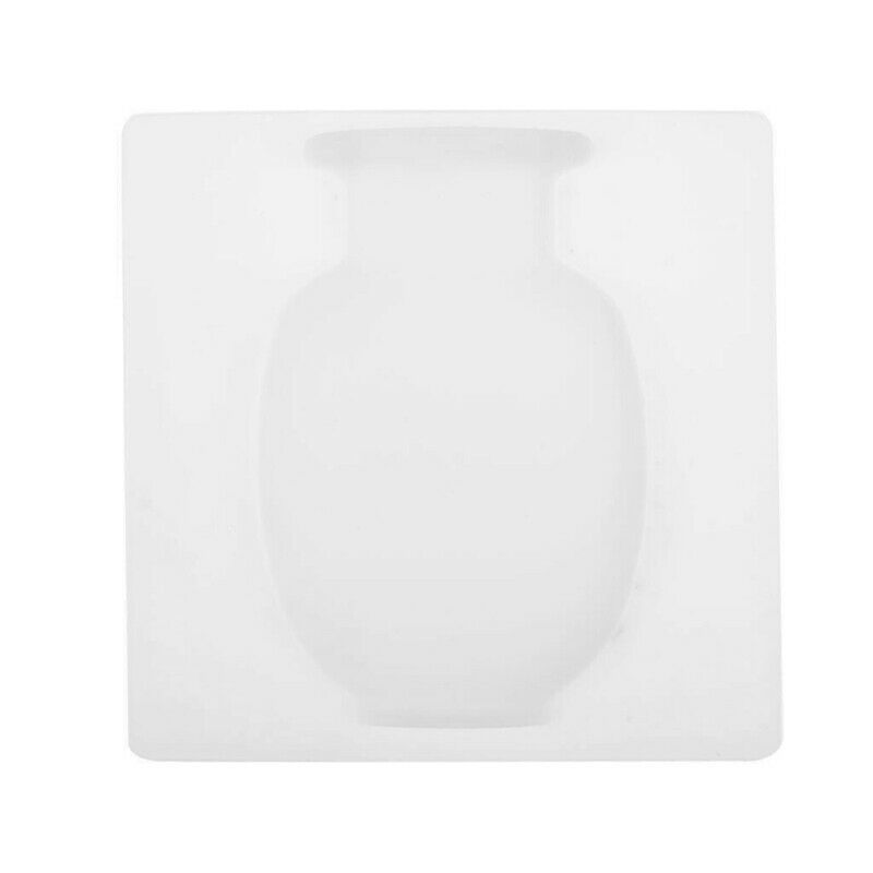 Diy  Wall Hang Vase Sticky Flower Bottle Rubber Silicone Floret Container WhitS9
