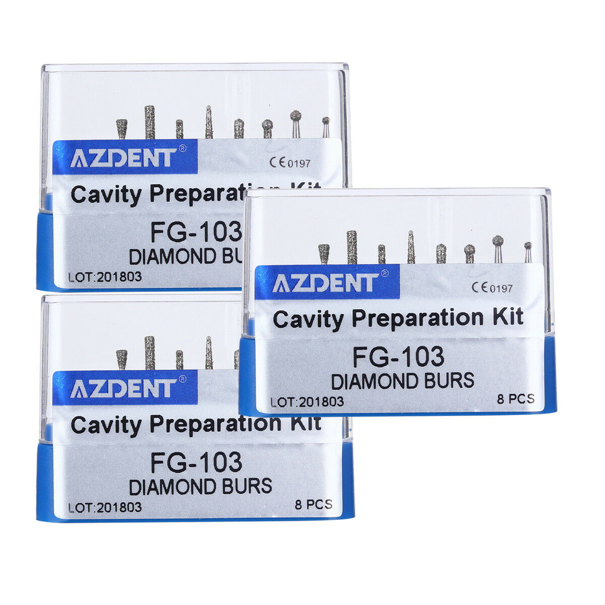 30 Boxes Dental FG-103 Diamond Burs Cavity Preparation For High Speed Handpiece