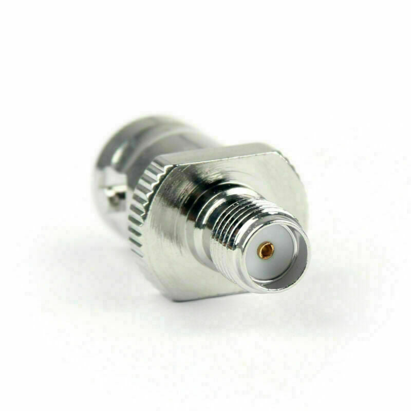1x Coaxial SMA Female To BNC Female Plug Antenna RF Connector Nickel Plated  CA