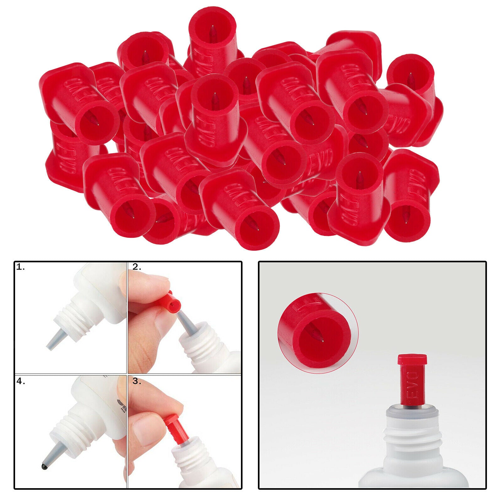 Universal Eyelash Glue Bottle Blocking Needle Plastic Glue Bottle Pins