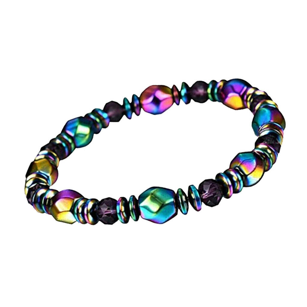 Metal Energy Hematite Magnetic Therapy Bracelet Electroplated Beads