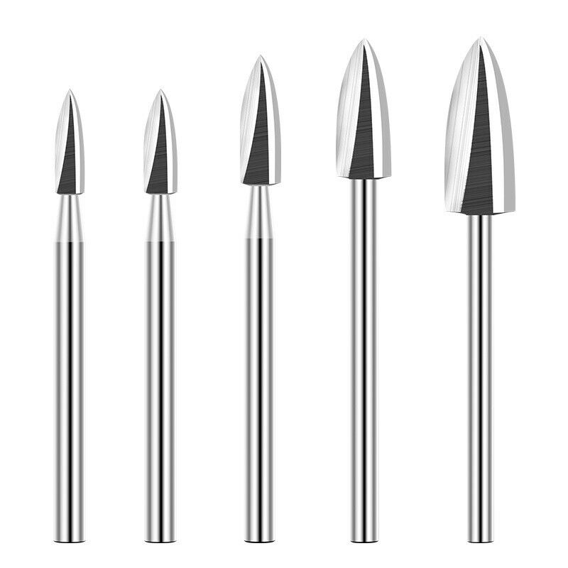 Woodworking Engraving Drill Bit 5 Pcs 3Mm Shank Carbide Edging Drill Woodworking