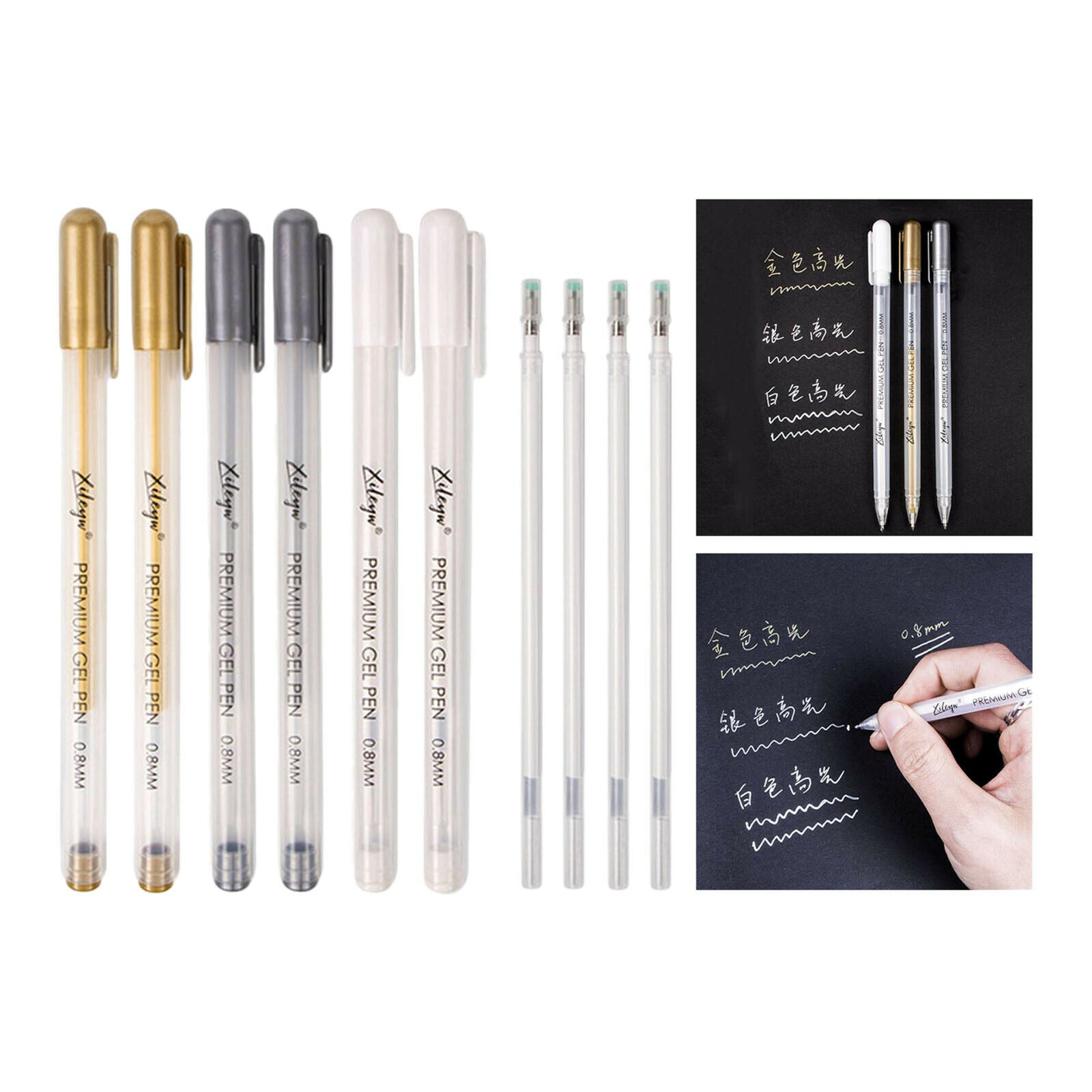 6Pcs Pro Highlighter Pens Premium Water Base Waterproof Card Making Paint