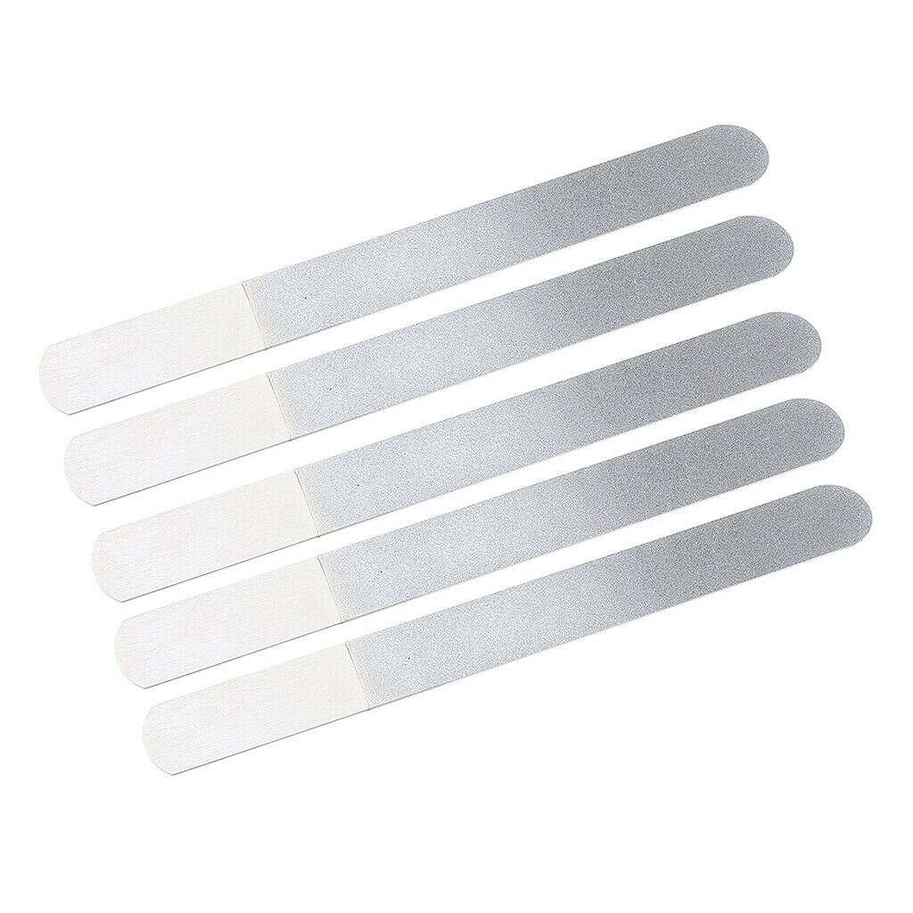 Stainless Steel Double Sides Emery Nail Files Buffers Polisher to Clean Your
