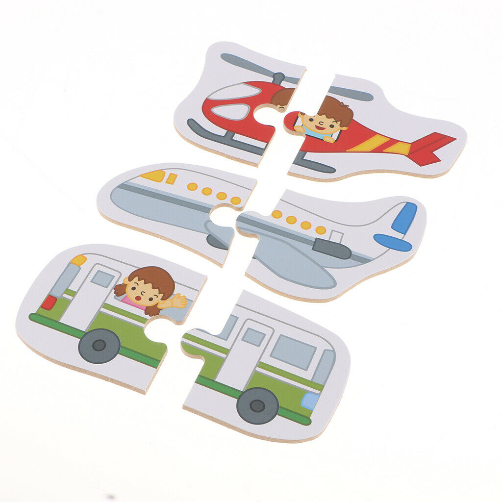 Preschool Educational Puzzle Cognitive Card Matching Game Vehicle