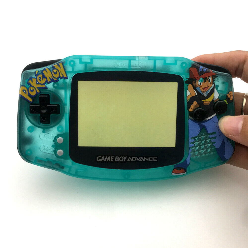 Night Light Clear Green Pokemen GBA Shell Housing Case cover For GameBoy Advance
