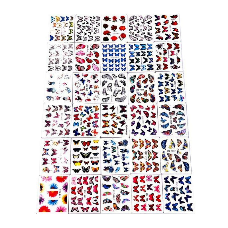 Butterfly Nail Art Stickers Decals Self-Adhesive Nail Decals Butterfly Toenail