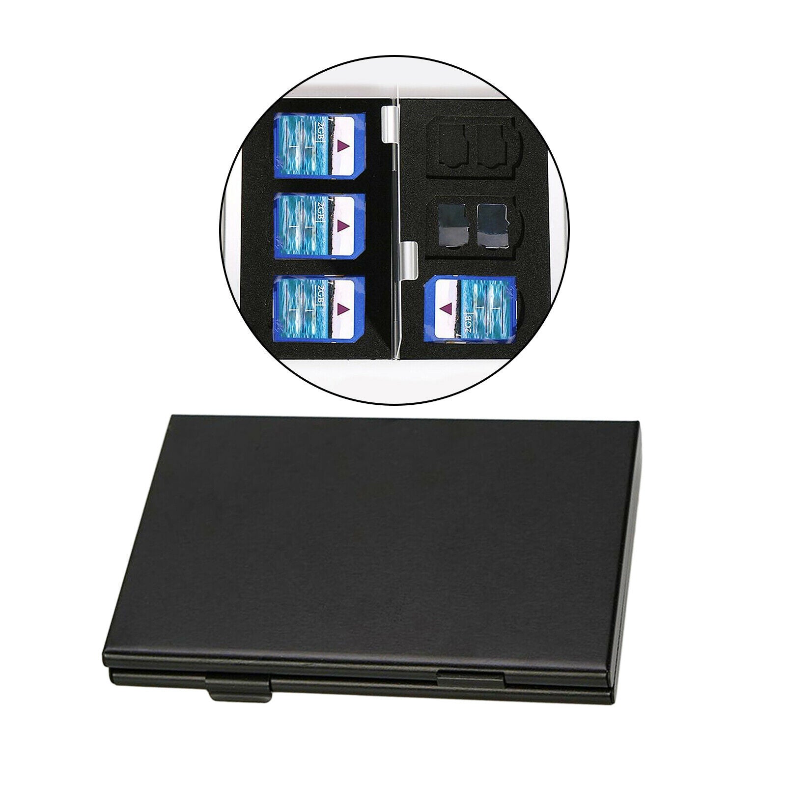 Portable Aluminum Alloy Storage Box Protector Hold for CF (Compact Flash) TF 12
