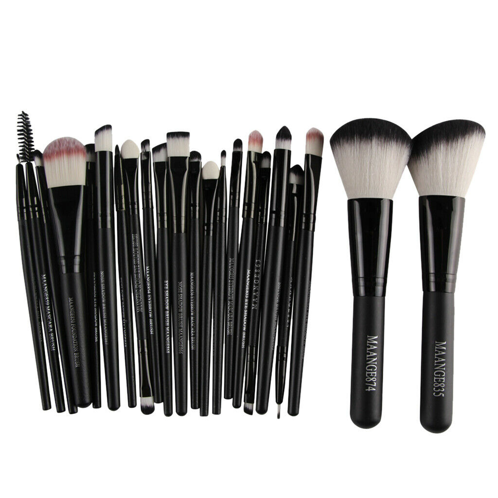 22 Pieces Professional Makeup Brush Foundation Eyeshadow Set Black
