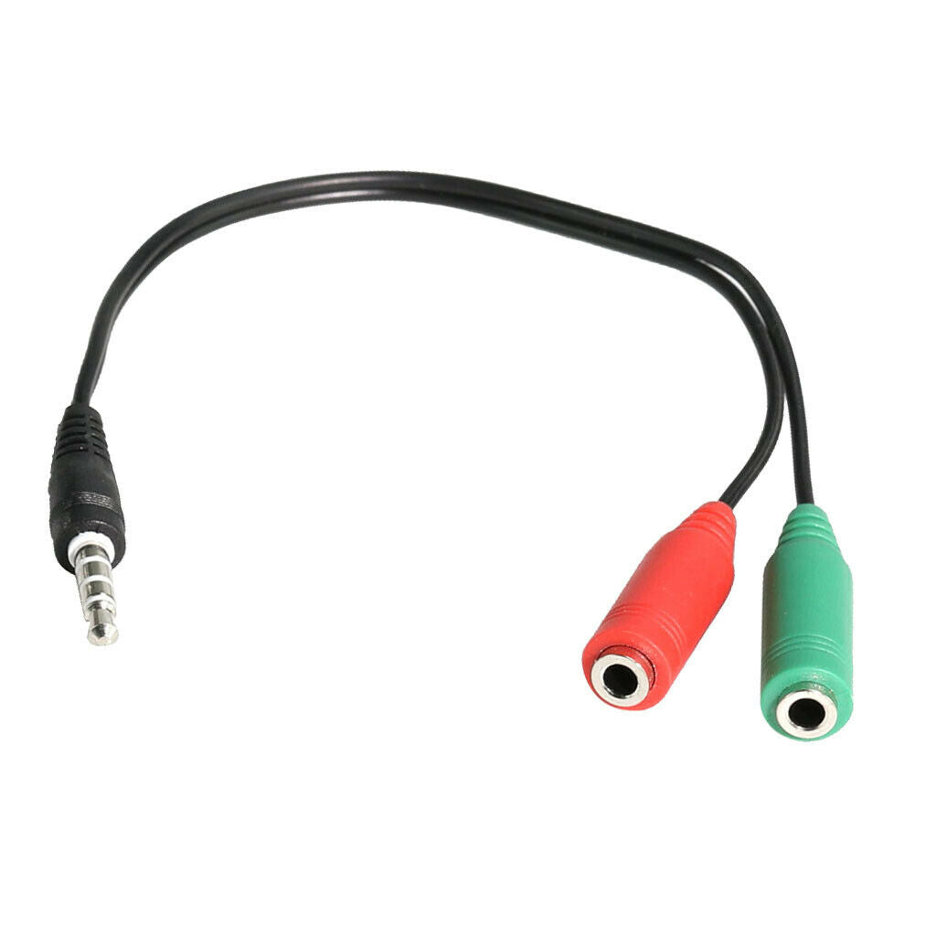 3.5mm Male to Dual 3.5mm Female Adapter Cable Splitter Cable Cord 20cm