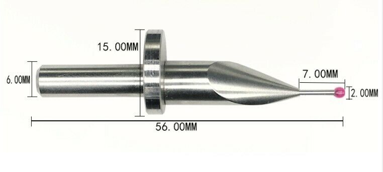 Ball Tip Probe Insert 2mm Ruby Ball TESA Fowler/Trimos Height Gauges