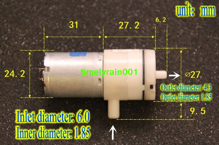 1pcs Inflatable pump DC12V Micro Air Pump Vacuum pump