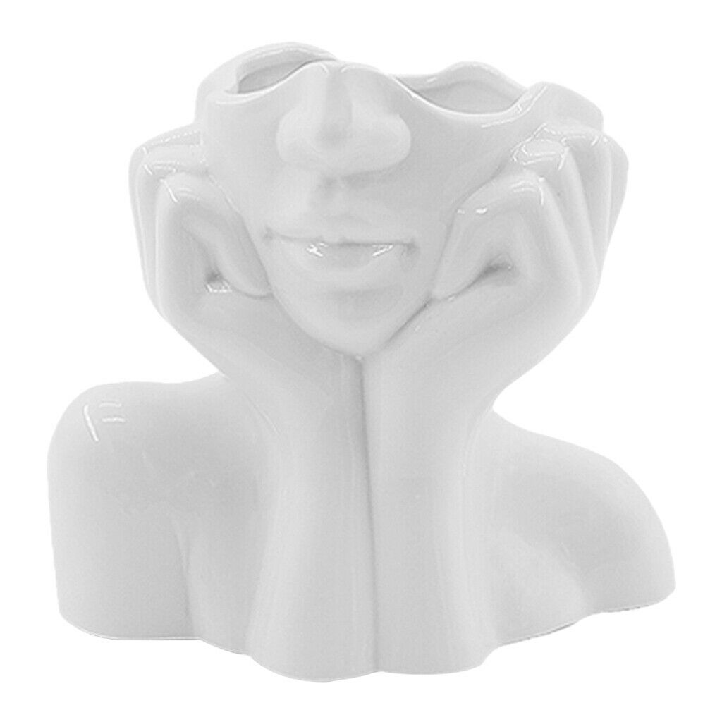 Girl Form Head Face Vase Head Shaped Vase Small Office Decor Party Gift