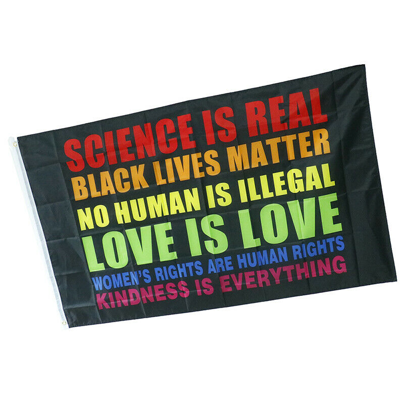 90X150CM LOVE IS LOVE Black Lives Matter Flag BLM Peace Protest Outdoor BannFCA