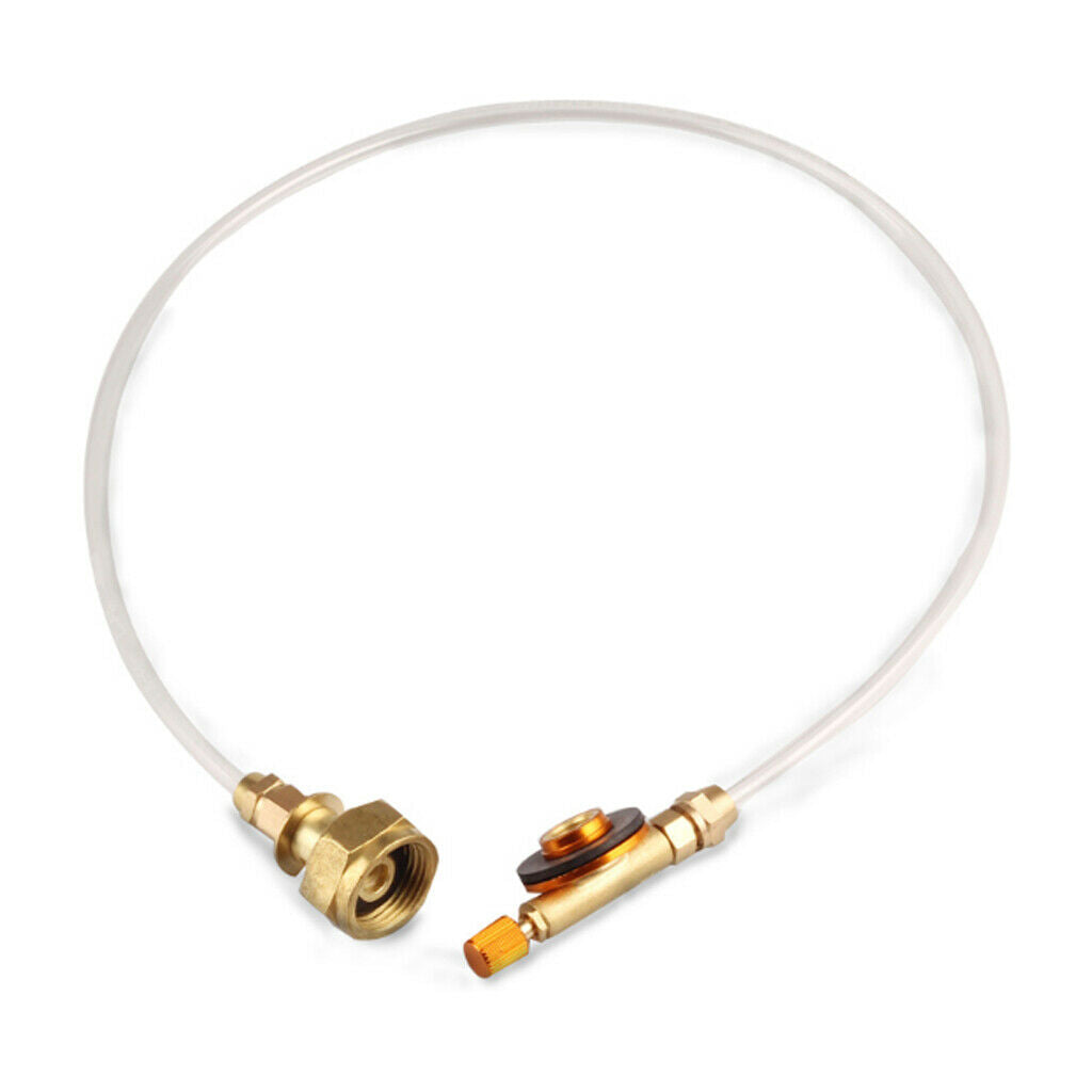 Brass Tank Refill Hose Adapter Valve Kit for Camping BBQ Picnic Cooking