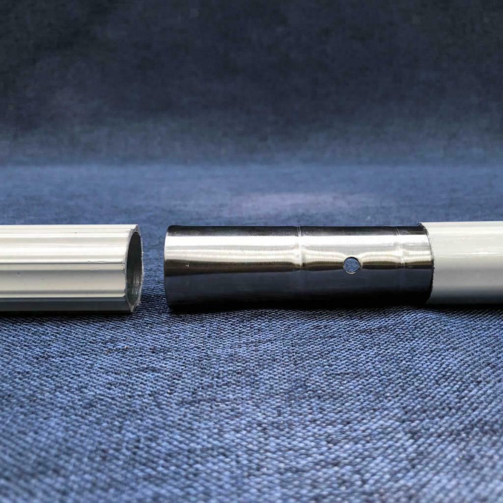 Aluminum Alloy 2.5cm Shower Curtain Rod Connector Inner Terminal Pole