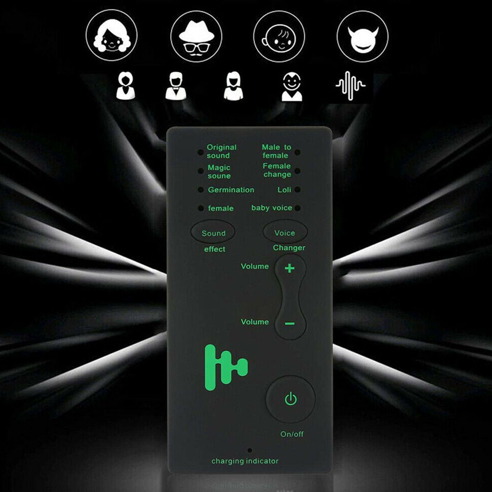 Mini Wireless 7 Multi Voice Changer Microphone Disguiser Male/Female/Girl/Robot
