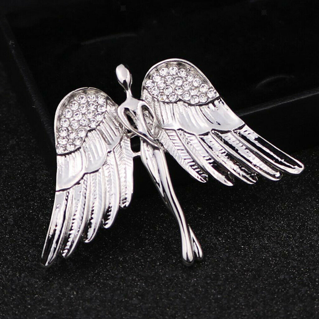 Fashion Eagle Wings Brooch Pins Charming Crystal Brooch Pin for Men Women
