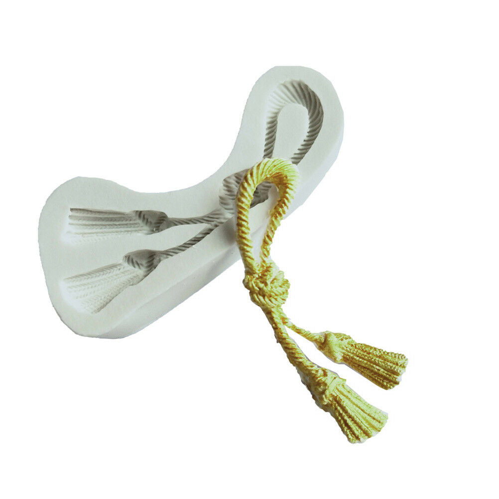 Rope Shape Silicone Fondant Mold Chocolate Gumpaste Mould Cake Decorating .l8