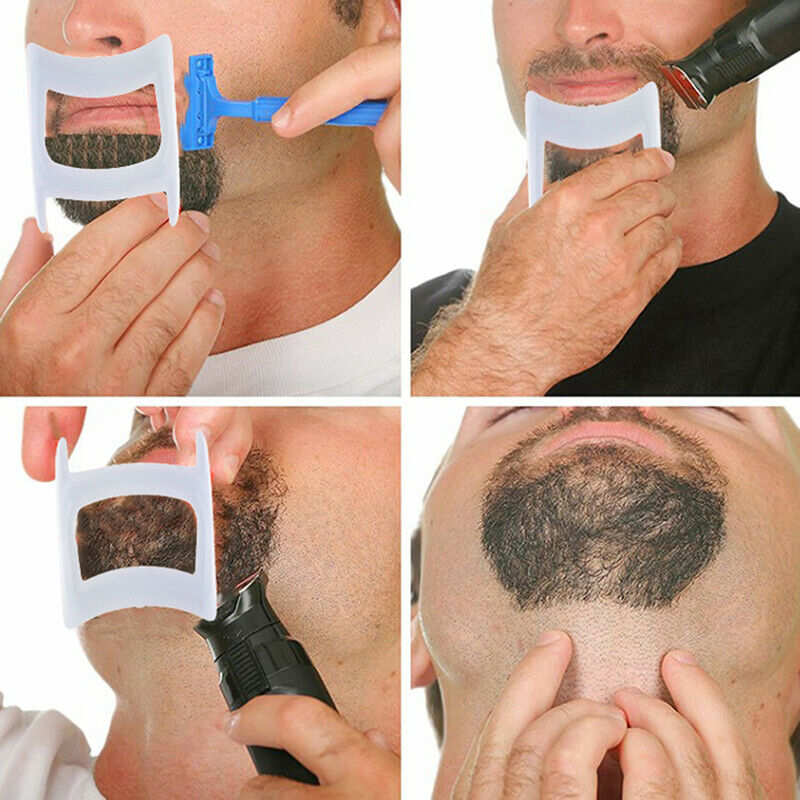 White Mustache Beard Salon Styling Tool Men Fashion Shave Shaping Templat.l8
