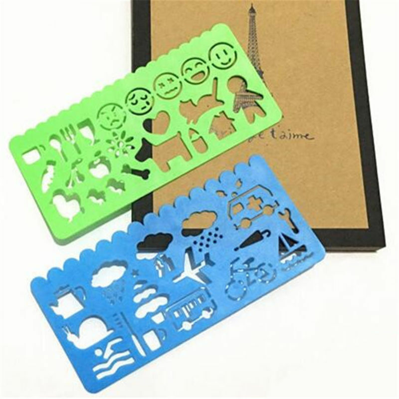4pcs Children DIY Art Drawing Stencils Picture Painting Template Kit Set Gift