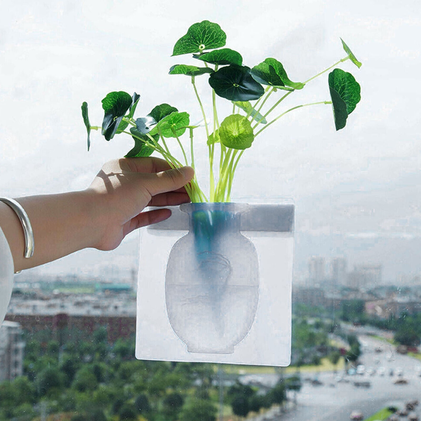 Silicone Sticky Vase Wall Stick Flower Pot Magic Vases Home Offices Wall Decor