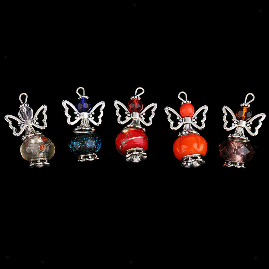 5 Pieces Assorted Acrylic Angel Wings Charms Pendant For DIY