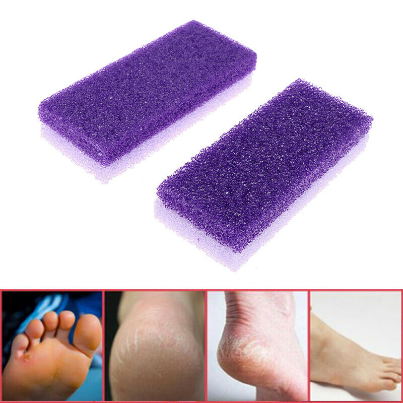 2pcs Foot Pumice Stone Exfoliating Scrub Remover Hard Dead Skin Portable Sc_DF
