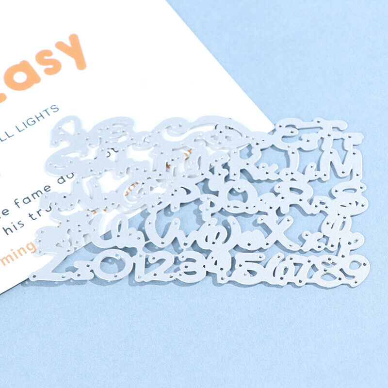 Alphabet Letter Number Cutting Dies for Card Stencils DIY Album Decorativ.l8