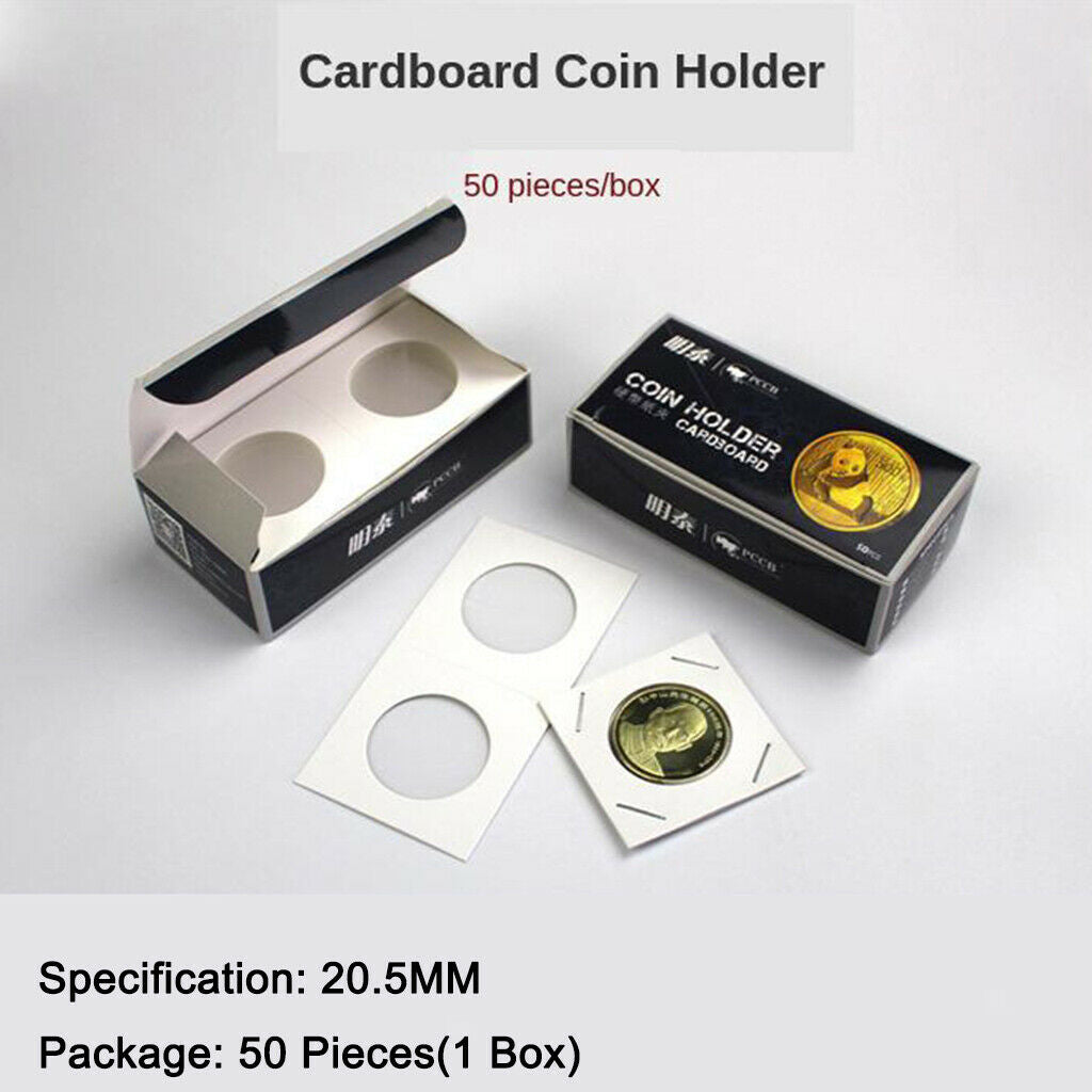 600-pieces Coin Flips Mega Cardboard Coin Holder Card for All Sizes 12 Sizes