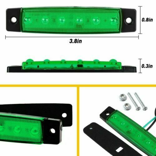 3X Green Marine Led Lights Courtesy & Utility Strip for Boat Yacht Pontoon Kayak