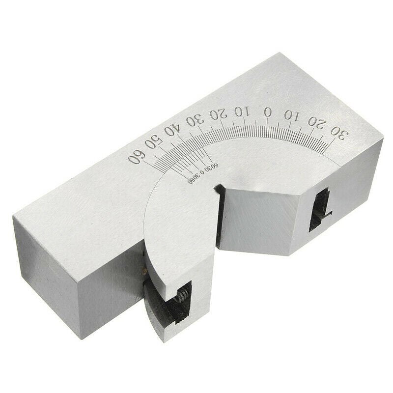 0Â°to60Â° Adjustable Angle V-Block Precision Gauge Micro-Milling Setting + Wrench