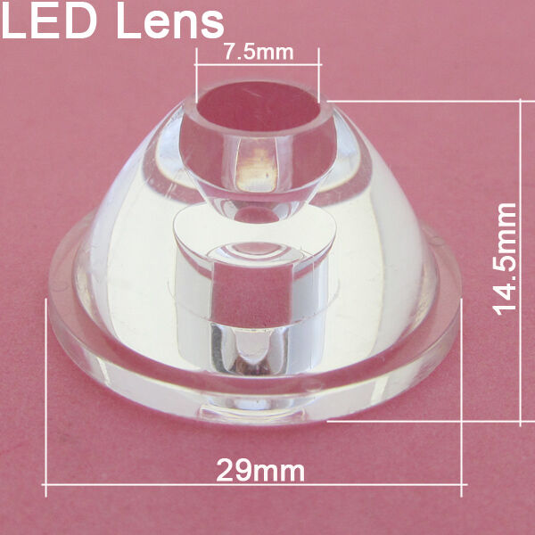 2 Pcs 30 Degree Lens Diameter 29mm for CCTV Camera 1W/3W High Power LED NEW