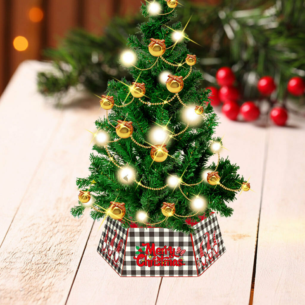 Fabric Christmas Tree Collar Tree Skirt Stand Decor Merry Christmas New Year