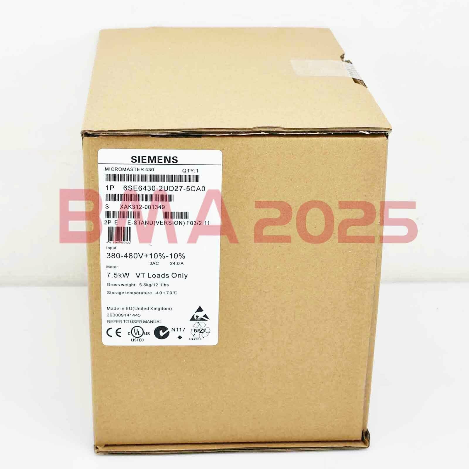 New 6SE6 430-2UD27-5CA0 6SE6430-2UD27-5CA0 1 year warranty DHL free Ship SM9T