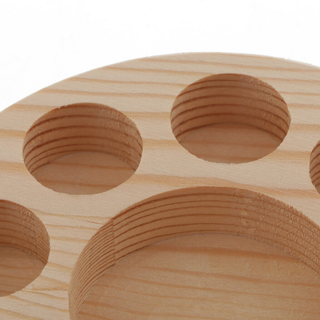 10 Slots Wood Essential Oils Holder Stand Rack Display Shelf Wooden Storage Case