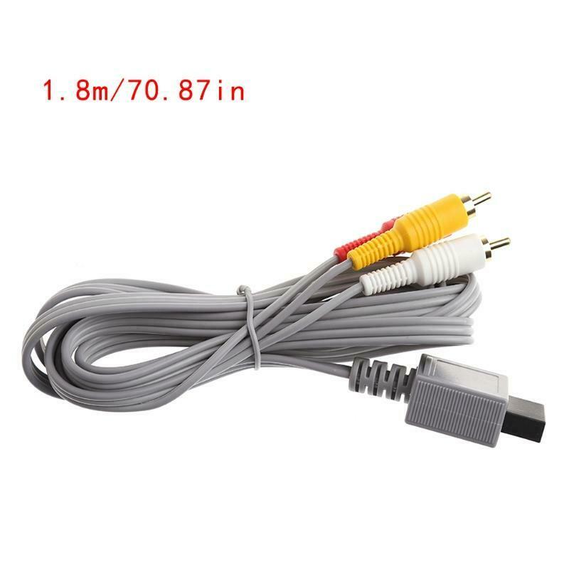Audio Video AV Stereo 3 RCA Composite Cable 1.8M For Wii Game Console