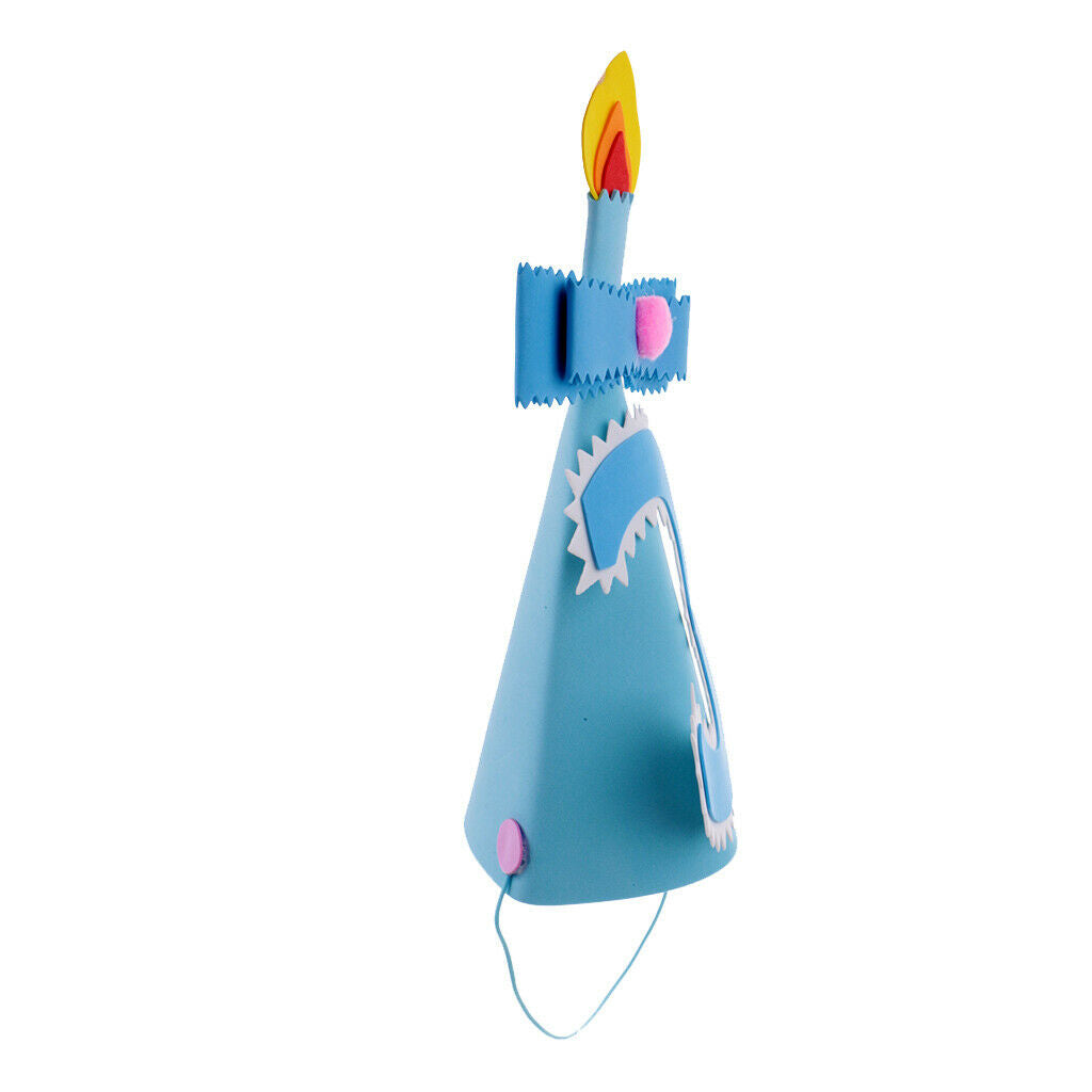 Boys Baby  Birthday Party Cone Hat for Baby Shower Blue 3 Year Old