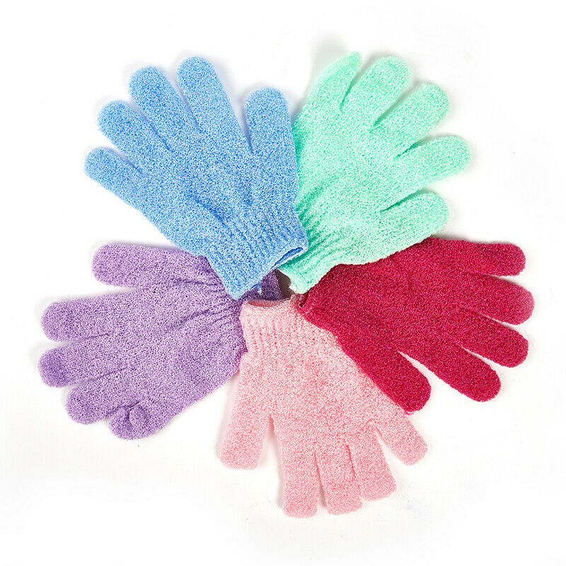 5pcs Bath For Peeling Exfoliating Mitt Gloves  Shower Body Brush Fingers To TH