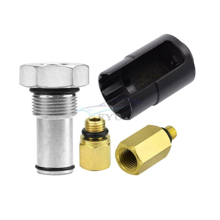 4PC Car Valve Air Test Fuel Rail Adapter Tool Kit For 2003-2010 Ford 6.0L Engine