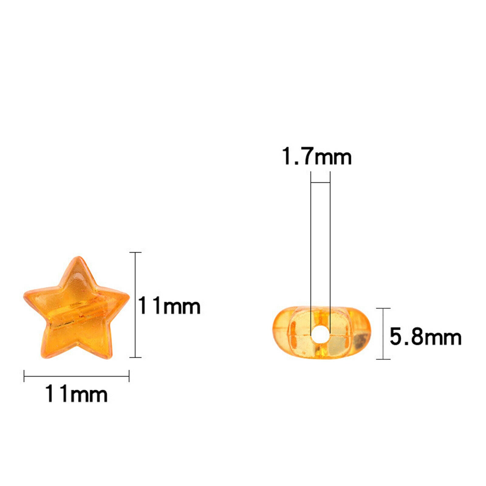 Pack of 500 Acrylic Star Beads DIY Making Necklace Bracelet Accessories