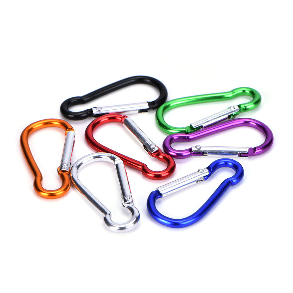 5Pcs Metal Carabiner Clip Snap Spring Loaded Climbing Karabiner D Hook 88.l8