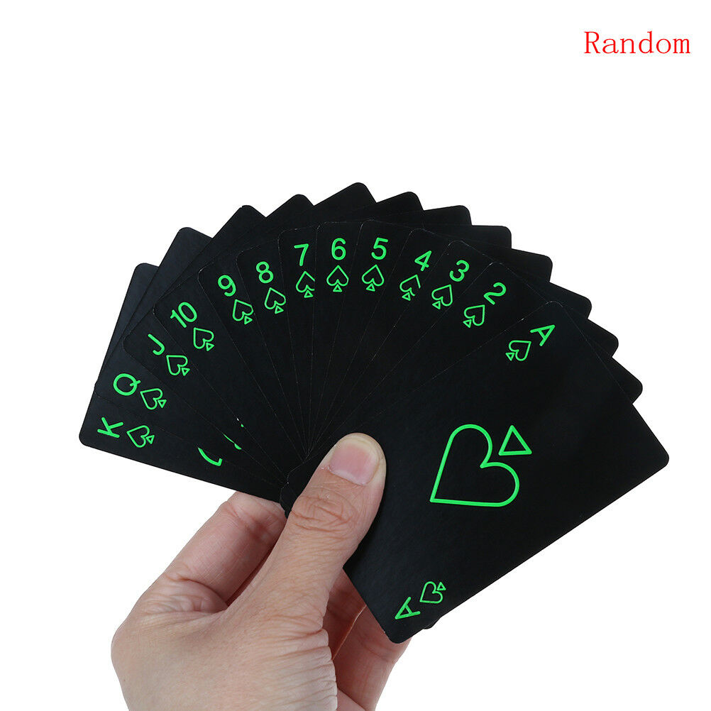 Dark luminous glow poker card bar party KTV fluorescent playing cards night BDA